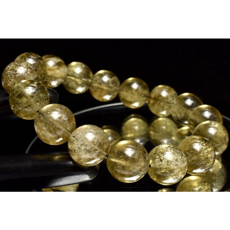 1点物】希少高品質◇ブラックファントム入り リビアングラス 13mm