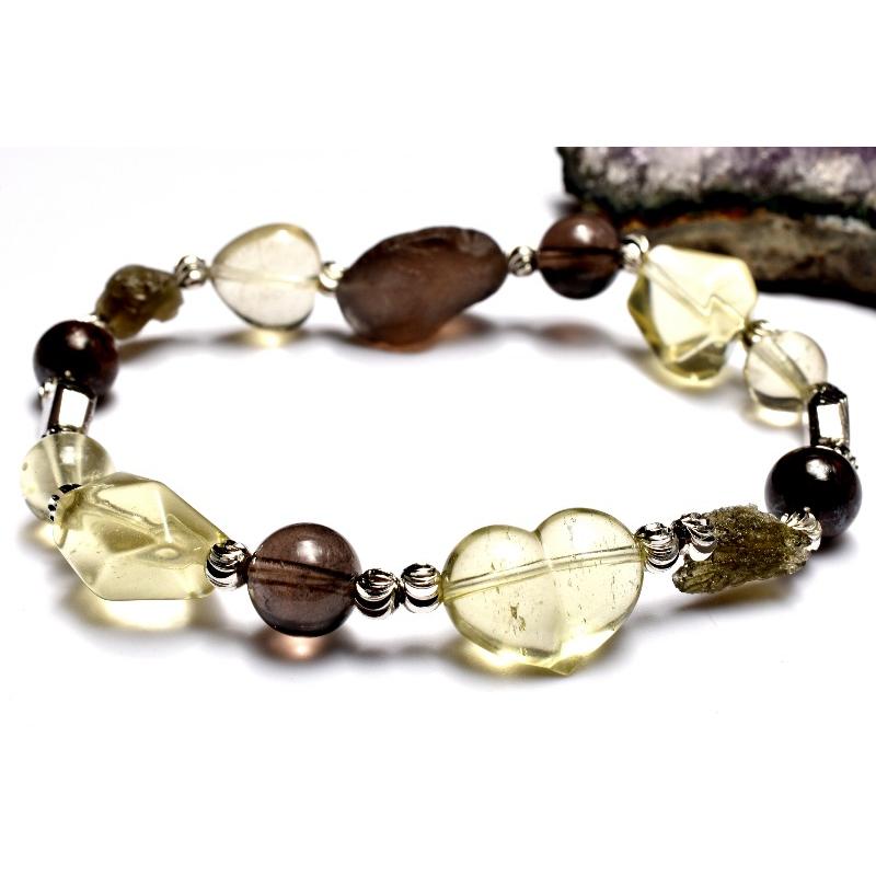 1点物】MIX隕石(リビアングラス+モルダバイト+黒隕石+ゴンドライト