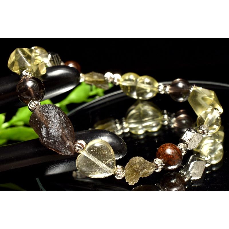 1点物】MIX隕石(リビアングラス+モルダバイト+黒隕石+ゴンドライト