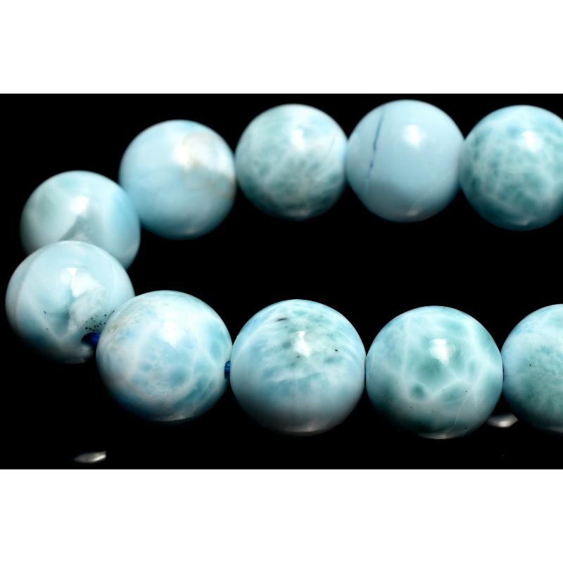 1点物】瑞々しい艶感 ラリマー 8.5mm ブレスレット _MC5986