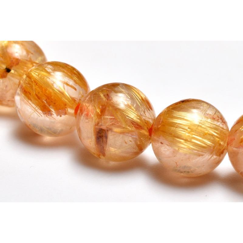 高品質 ゴールドルチルクォーツ 12mm 内径17cm ブレスレット 金針 1点物】AA+☆板状金針 ゴールドルチルクォーツ 7.5mm ブレスレット