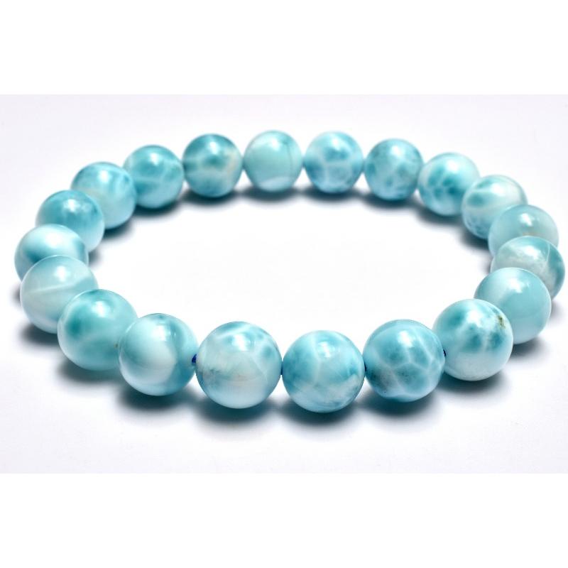 1点物】AAA☆数量限定 ラリマー 9.5-10mm ブレスレット _MC6340 