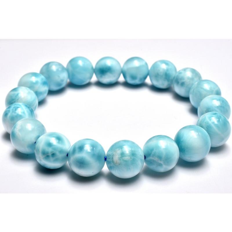 1点物】AAA☆数量限定 ラリマー 11.5mm ブレスレット _MC6341