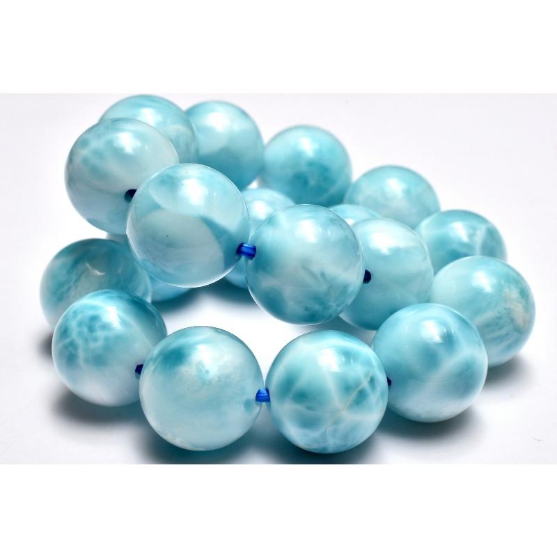 1点物】AAA☆数量限定 ラリマー 11.5mm ブレスレット _MC6341