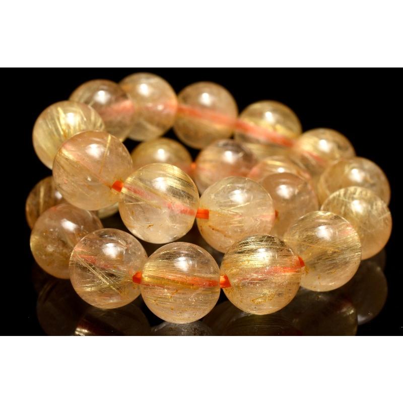 1点物】AA☆黄金の煌めき ゴールドルチルクォーツ 8.5mm ブレスレット