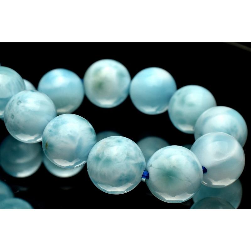 1点物】ドミニカブルー◇カリブの海の宝石 ラリマー 7mm ブレスレット