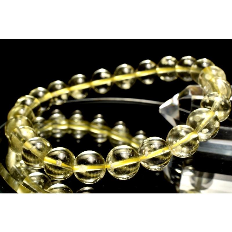 1点物】AAAA☆高透明 リビアングラス 8.5mm ブレスレット _MC6680
