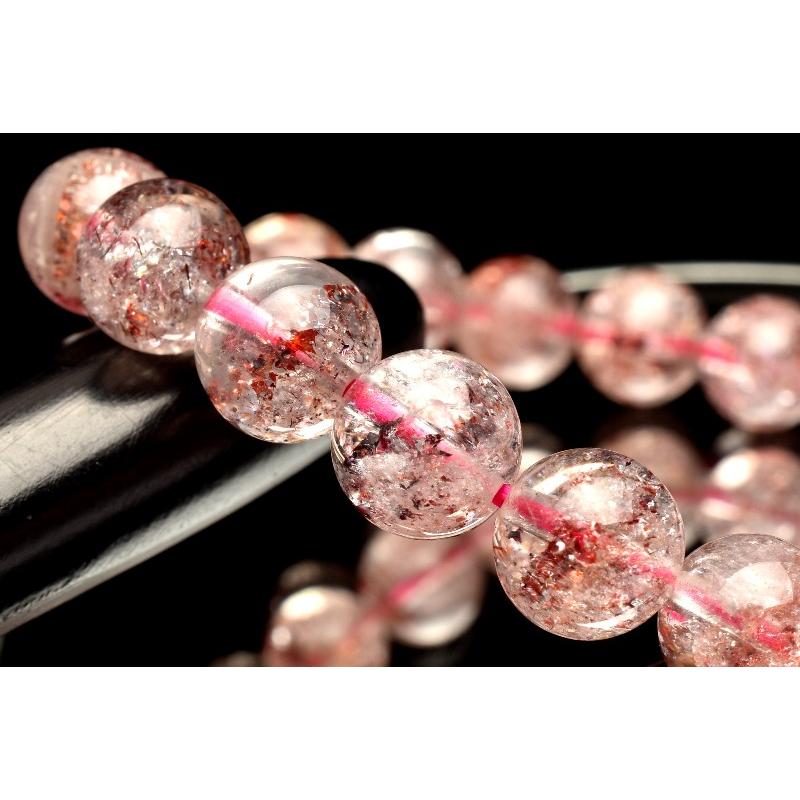 1点物】煌めきたっぷり内包 ストロベリークォーツ(レピドクロサイト