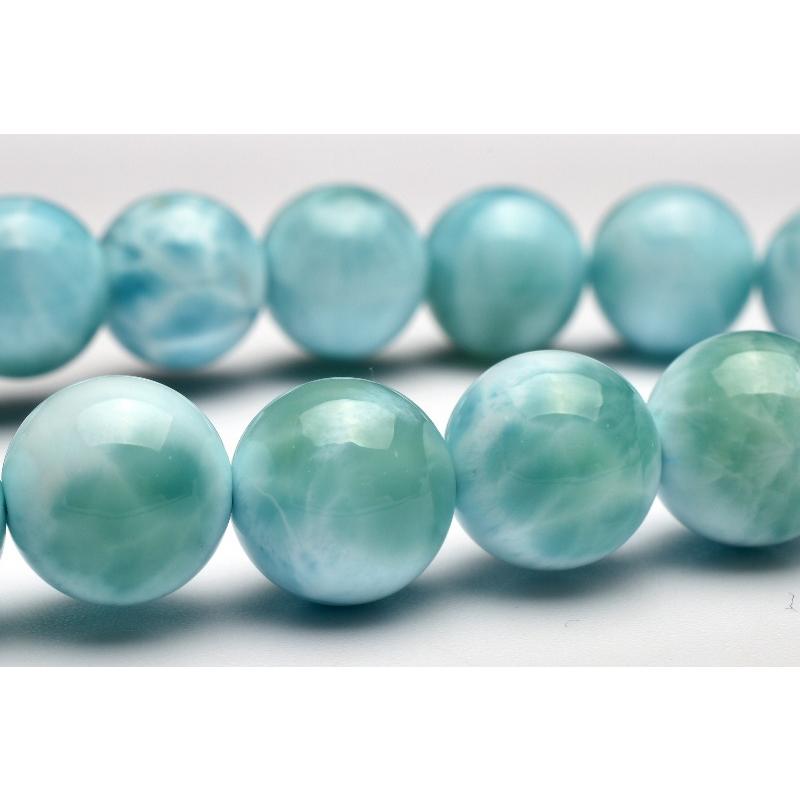 1点物】瑞々しい艶感 ラリマー 9.5mm ブレスレット _MC714 : ラトリエ