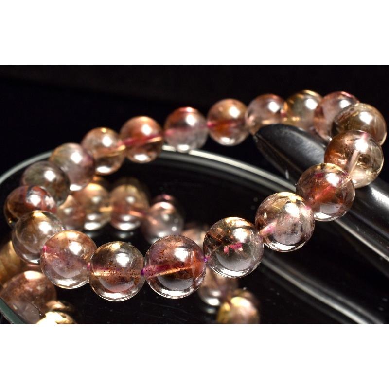 1点物】希少◇黒い羽 ブラックオーラライト23 10mm ブレスレット