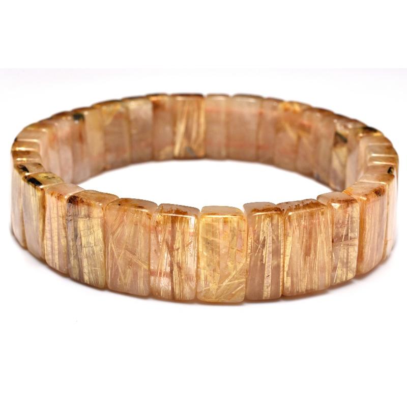 1点物】整列金針の輝き！ ゴールドタイチンルチルクォーツ 4-6x13mm