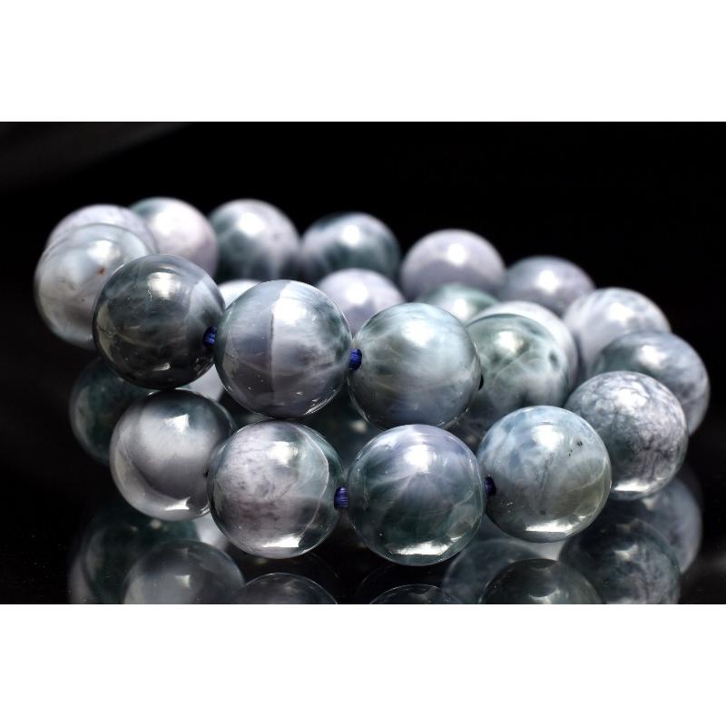 パープルラリマー ブレスレット 8mm 1点物】AAA☆美しい色彩と模様 パープルラリマー 8mm ブレスレット