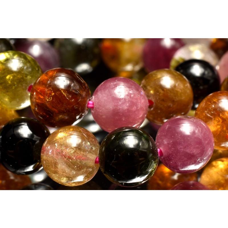 1点物】マルチカラー トルマリン 6mm ブレスレット _MD3234