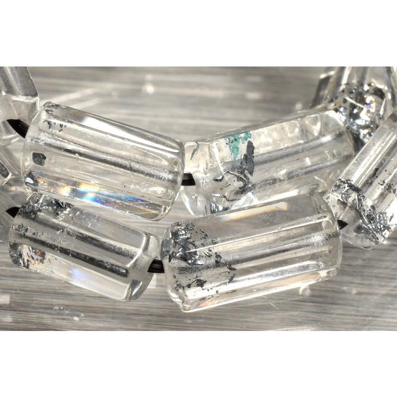 1点物】AAAA☆希少な銀煌めく スティブナイトインクォーツ 8-11x5mm