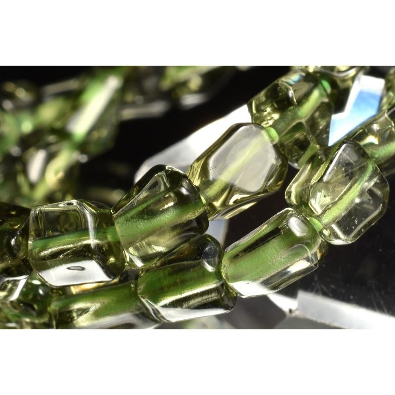 【１点物】極上SA級☆入手困難 モルダバイト　5-6.5x4-4.5mm　原石ラフカット ブレスレット _MD374の画像