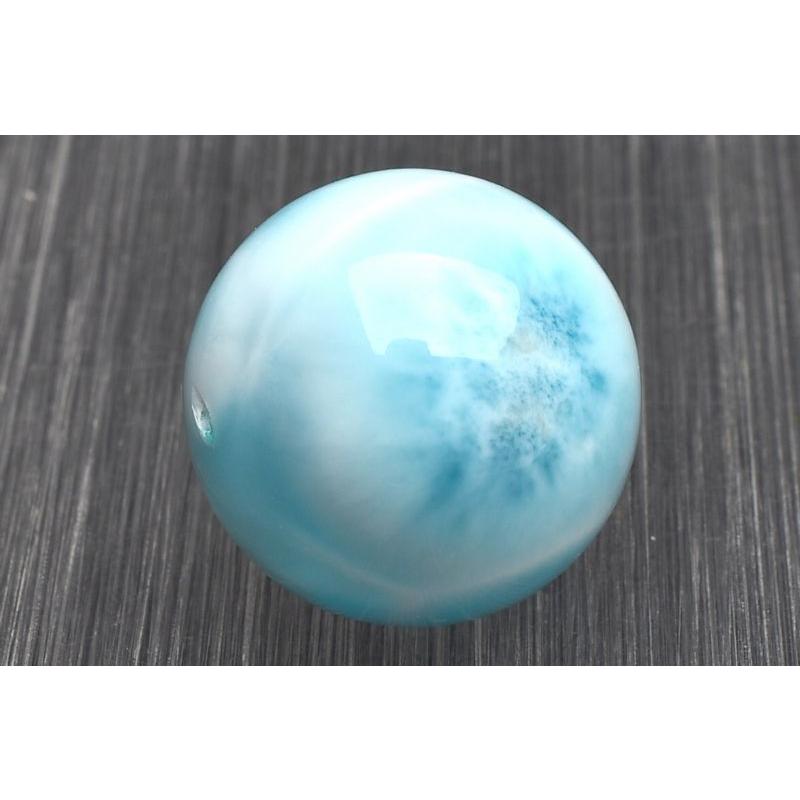 1点物】大珠◇三大ヒーリング ラリマー 18mm 大珠(貫通穴) ビーズ 