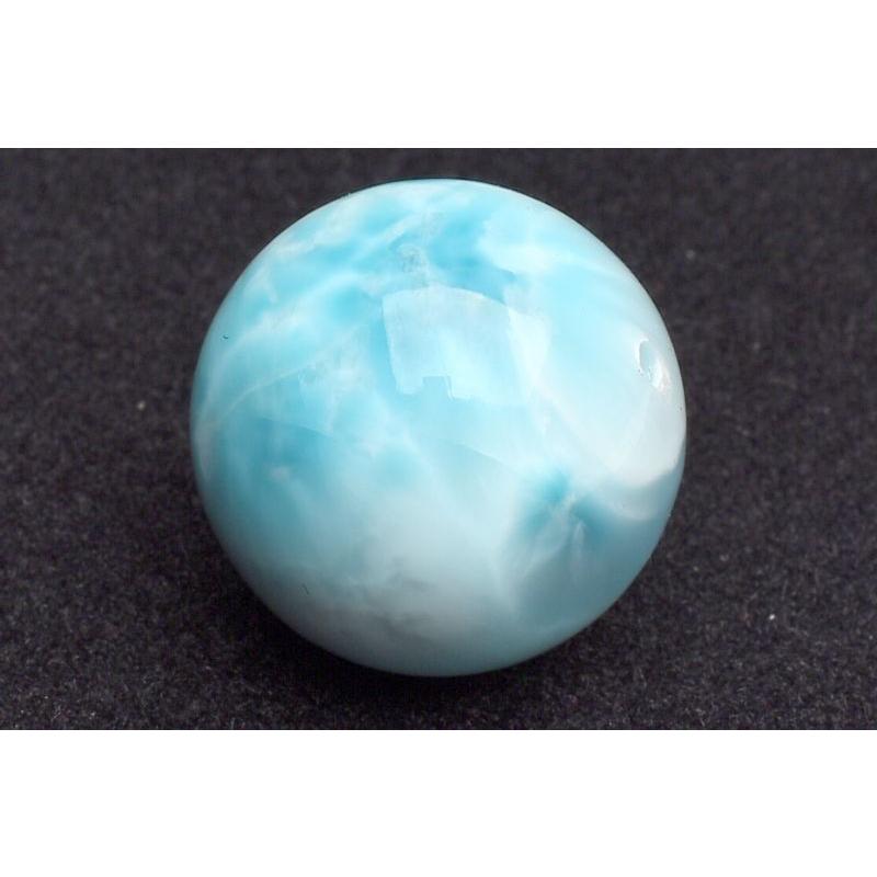 【１点物】AAA大珠☆三大ヒーリング ラリマー　18mm　粒売り ビーズ _P8558_1