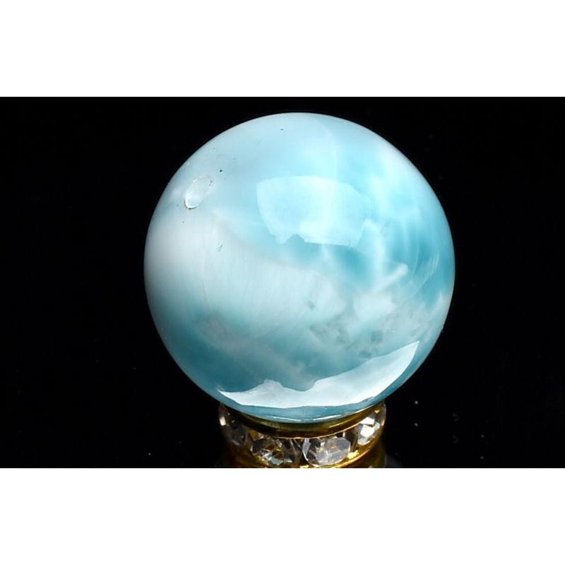 【１点物】AAA大珠☆三大ヒーリング ラリマー　18mm　粒売り ビーズ _P8558_2