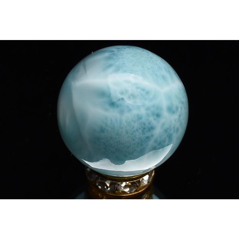 【１点物】AAA大珠☆三大ヒーリング ラリマー　18mm　粒売り ビーズ _P8559_2