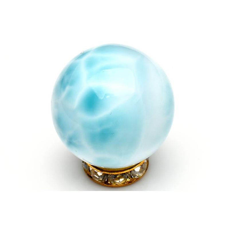 【１点物】AAA大珠☆三大ヒーリング ラリマー　18mm　粒売り ビーズ _P8560_3