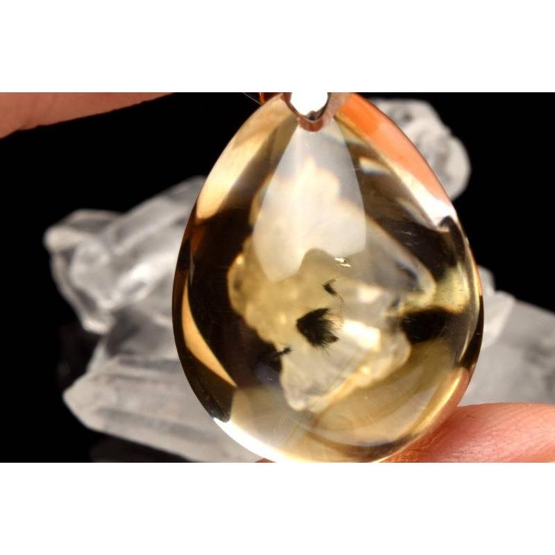 1点物】Silver925◇希少クリア ロマネサイトインシトリン 26x21mm