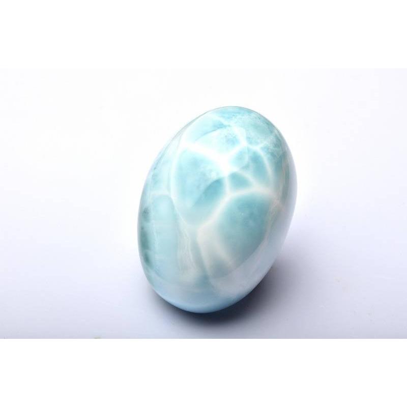 1点物】美しい水面模様 ラリマー 30x22mm オーバル ルース _PB5255