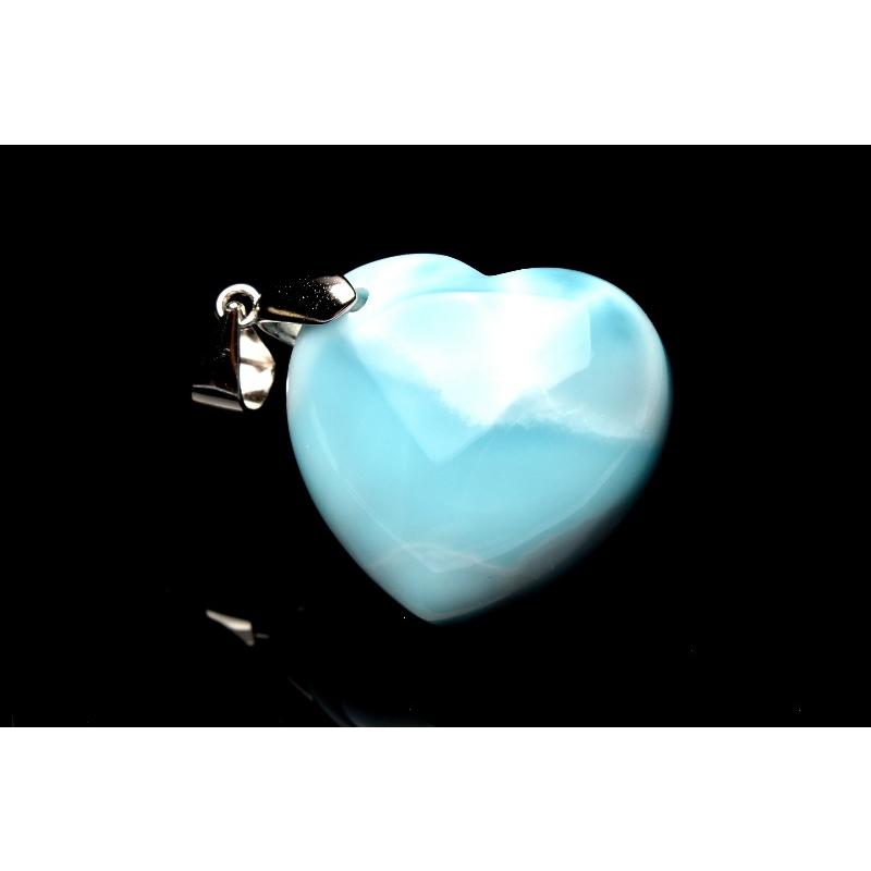 高品質　ラリマー　ハートペンダント　ネックレス　silver925 3-13 高品質✨ハートラリマー♡ペンダント 高品質 ハートラリマー