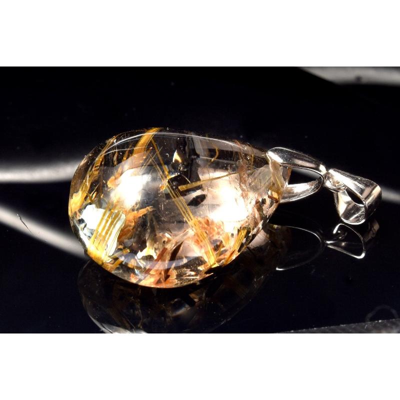 ヘマタイト タイチンルチル パーツ タイチンルチルクォーツ＊ヘマタイト共生ブレスレット》