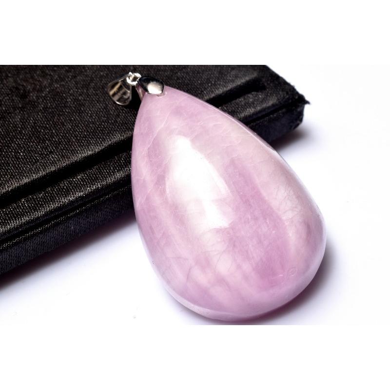 1点物】Silver925◇キャッツアイ クンツァイト 40x27mm ドロップ