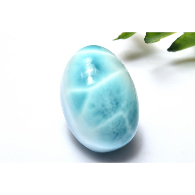 1点物】AAA☆亀甲模様 ラリマー 22x15mm オーバル ルース _PC5832