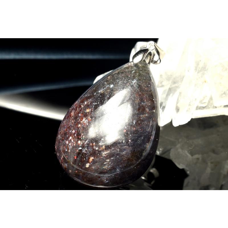 美しい内包！キラキラ アイオライトブラッドショット 一点 1点物】Silver925◇ブラッドショット内包 アイオライトサンストーン