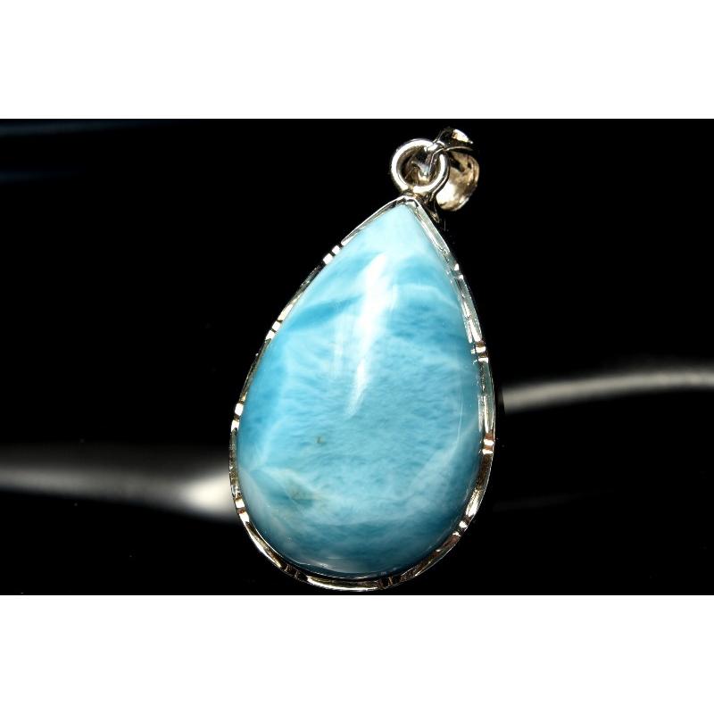 1点物】Silver925◇ ラリマー 24x16mm ドロップ ペンダントトップ