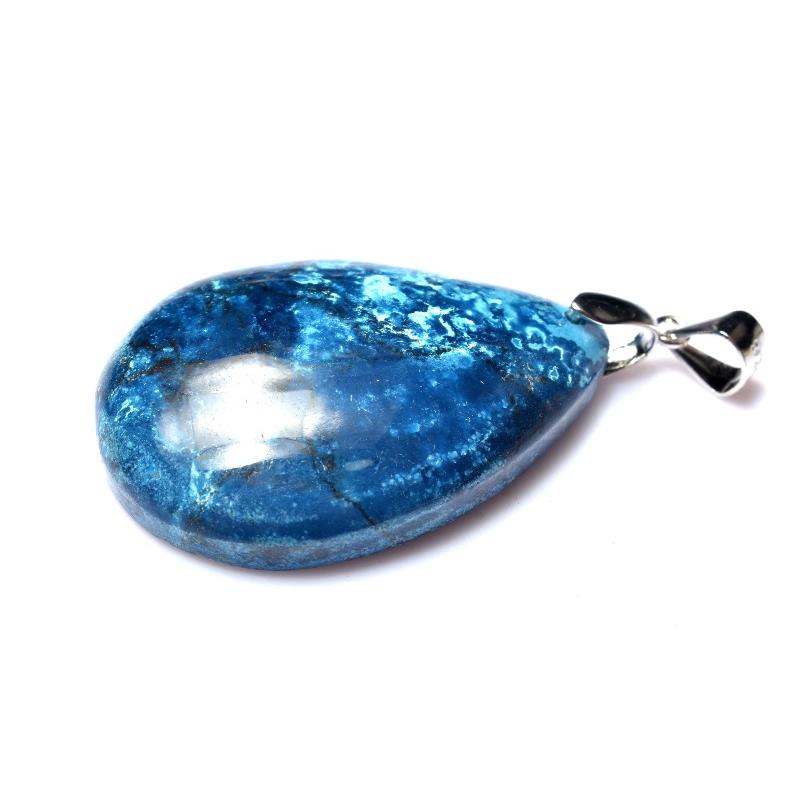 1点物】Silver925◇高発色 アズライト(藍銅鉱) 32x22mm ドロップ