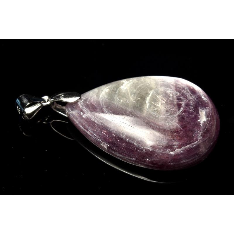 1点物】Silver925◇雲母の煌めき レピドライト(リチア雲母) 31x24mm