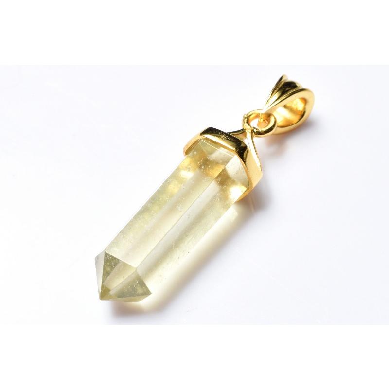 1点物】Silver925◇AAA透明レモンカラー リビアングラス 29x9mm