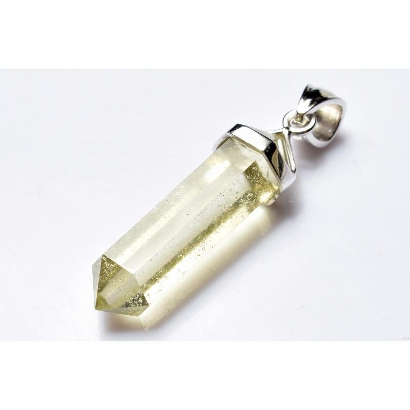 1点物】Silver925◇AAA透明レモンカラー リビアングラス 32x9mm