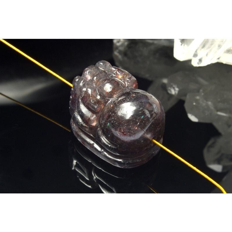 1点物】アイオライトサンストーン 18x13mm 貔貅(通し穴) ビーズ