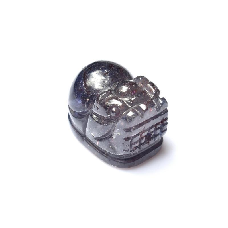 1点物】アイオライトサンストーン 18x13mm 貔貅(通し穴) ビーズ 