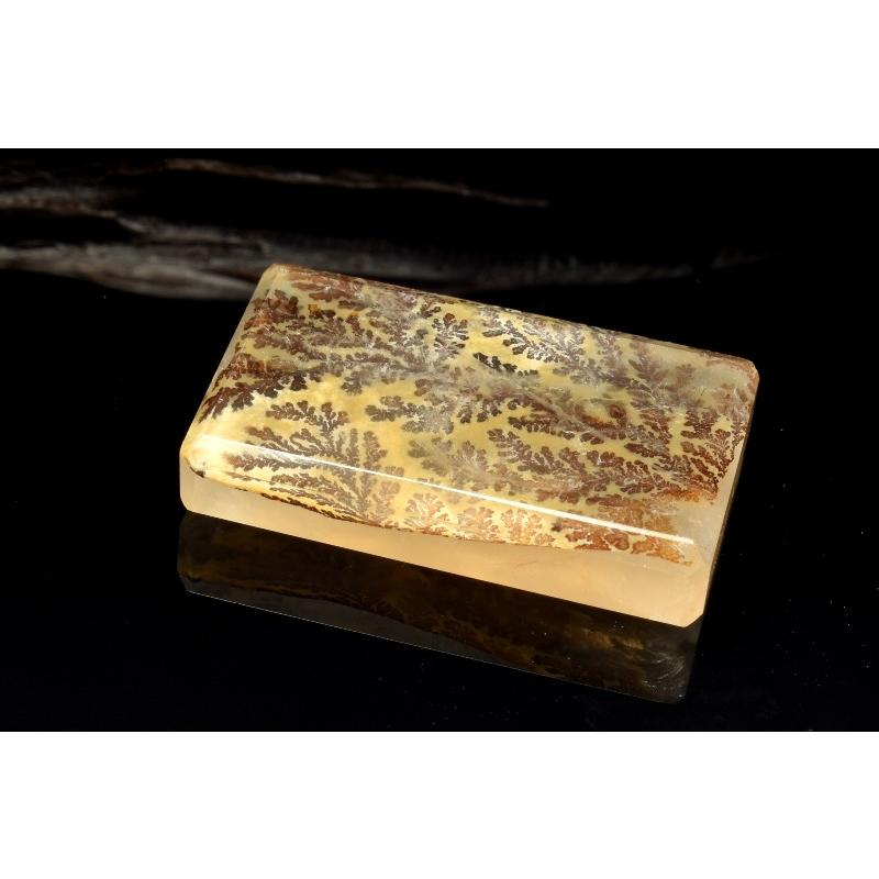 1点物】希少◇天然水彩 デンドリティッククォーツ 27x17mm プレート 
