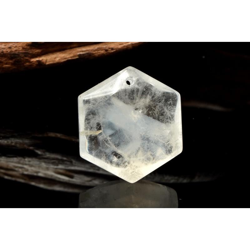 エンジェルラダー 1点物】希少◇天使の梯子 エンジェルラダークォーツ 21x19mm 六芒星