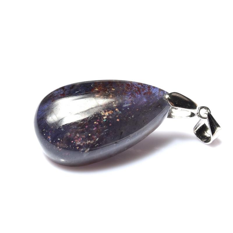 1点物】Silver925◇星空を宿す アイオライトサンストーン 25x14mm