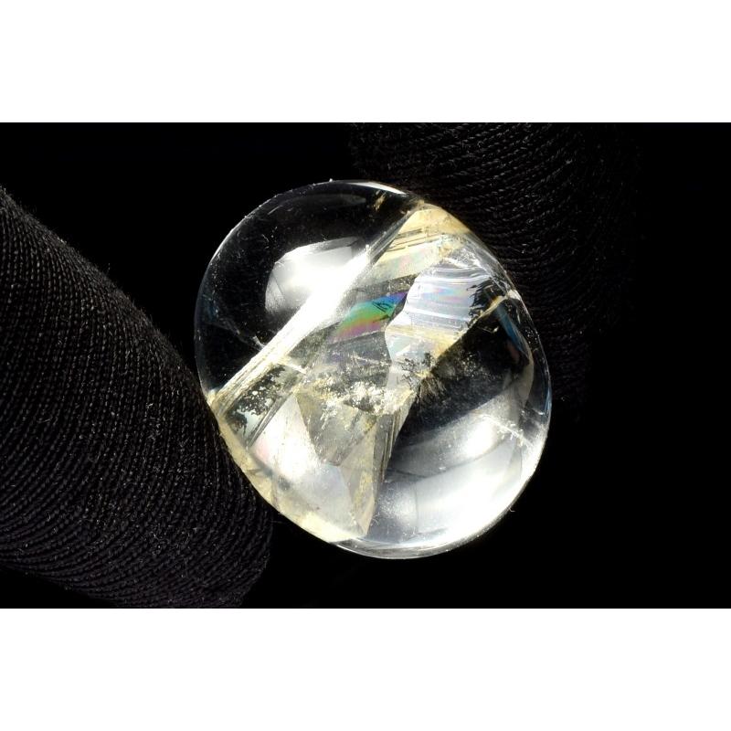 1点物】希少◇貫入水晶 クォーツインクォーツ 22x18mm ビーズ _PD4191