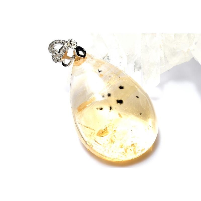 1点物】希少◇高品質 ロマネサイトインシトリン 38x26mm ドロップ