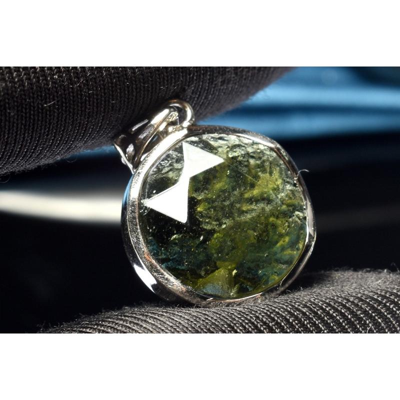 1点物】AAAA数量限定☆Silver925 モルダバイト 16mm 六芒星