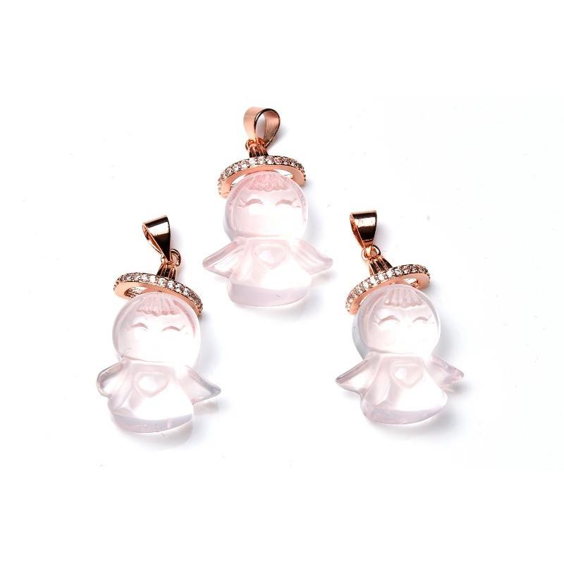ローズクォーツ 17 5x17mm 天使 エンジェル ペンダントトップ Pr2969 1 Pr2969 1 ラトリエ 通販 Yahoo ショッピング