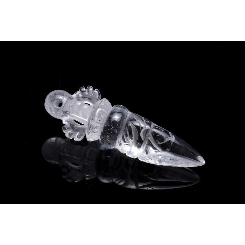 チベット密教法具 水晶 プルパ(密教宝剣) 独鈷剣 40~40.5mm ペンダント