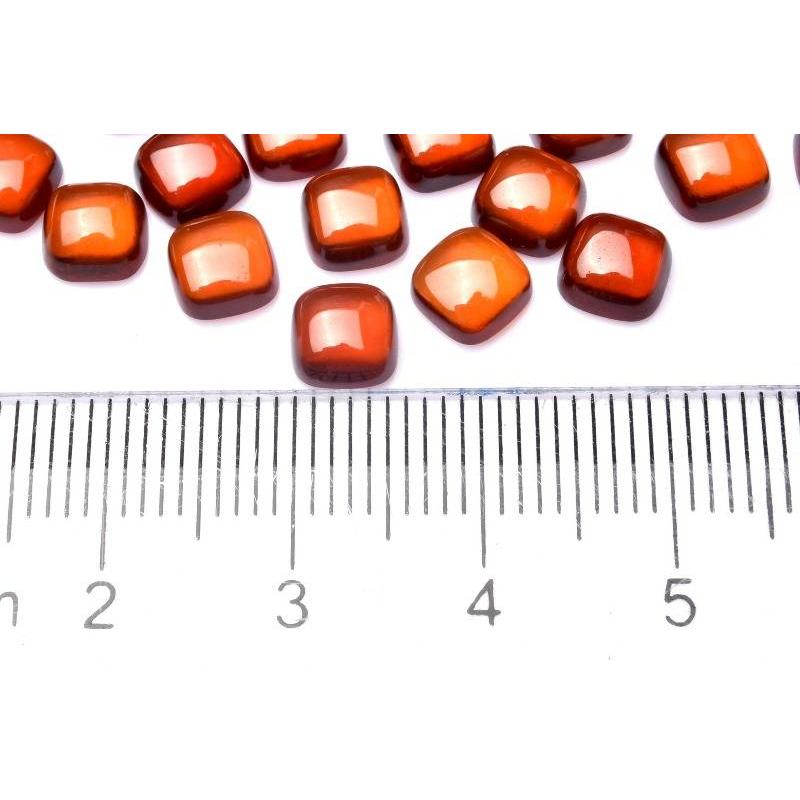オレンジガーネット 10粒セット 6x6mm スクエア ルース _PRG1441