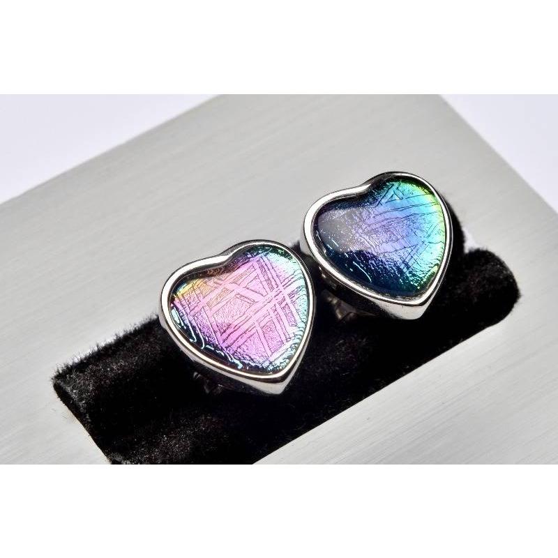 Silver925◇レインボーカラー ギベオン隕石(メテオライト) 7x8mm