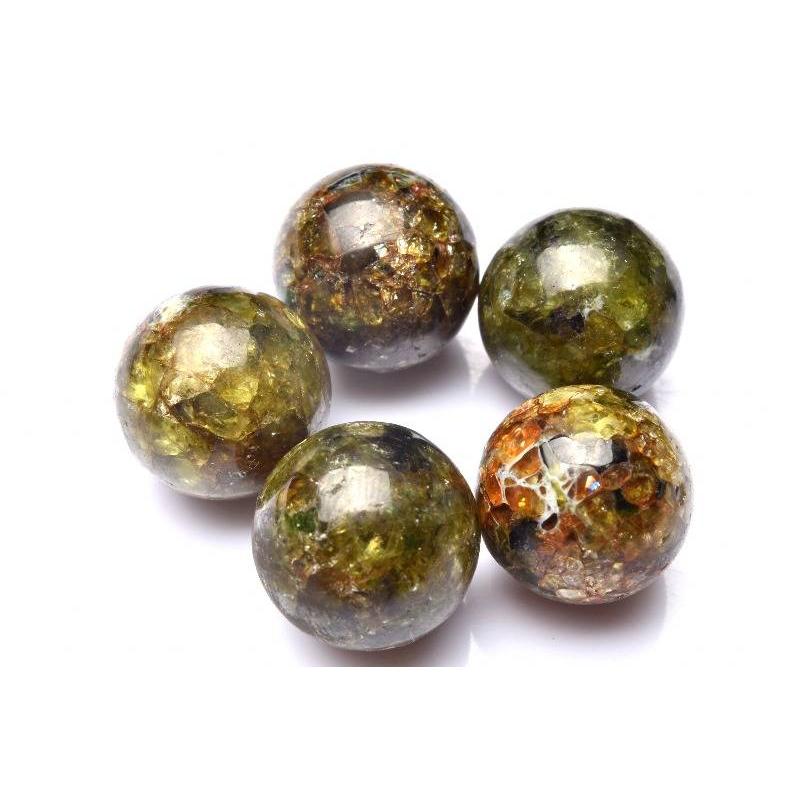 希少◇大玉 ペリドット(橄欖石) 17-18mm 丸玉(台座なし) スフィア 1個