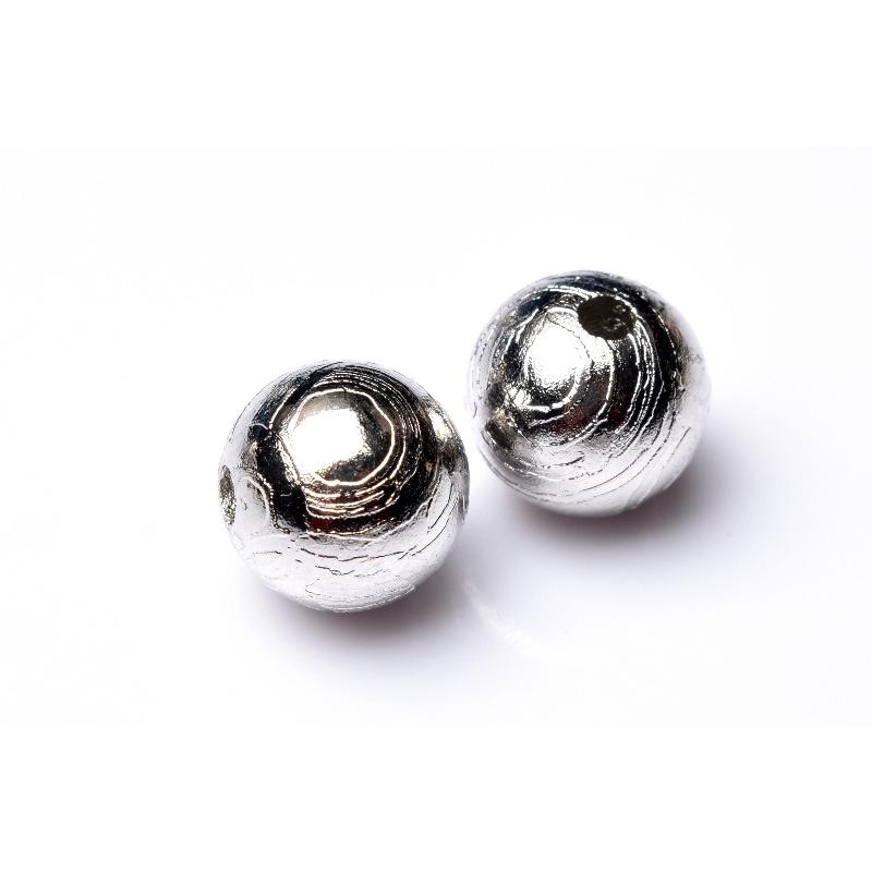 アルタイ隕石(メテオライト) 16mm 丸玉(貫通穴) シルバーコーティング